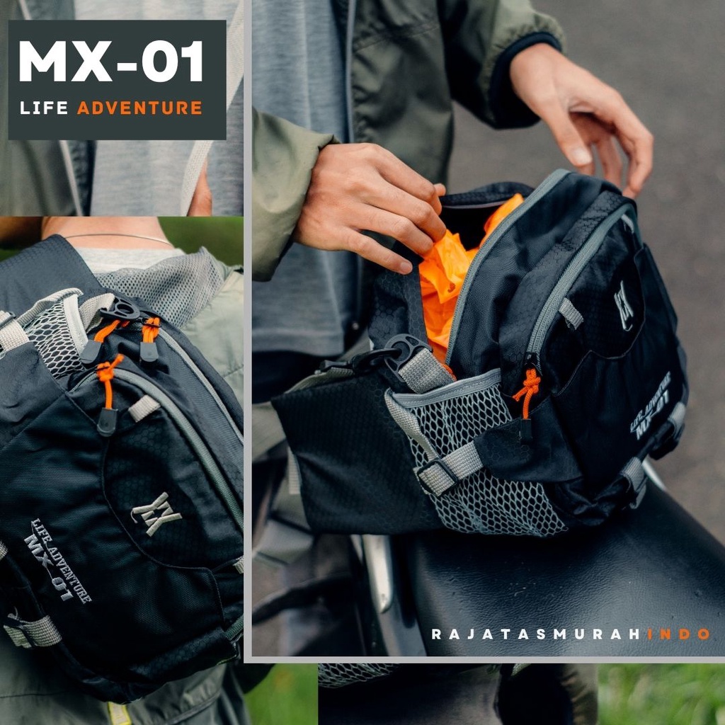 Tas Selempang Tas Selempang GEAR BAG LIFE ADVENTURE MX 01 -  Original BB - Slingbag Waist bag Cowok