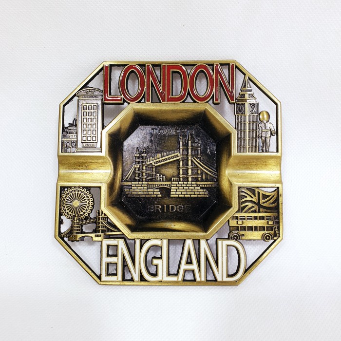 3D LOGAM Souvenir London England Ashtray Asbak London Bridge