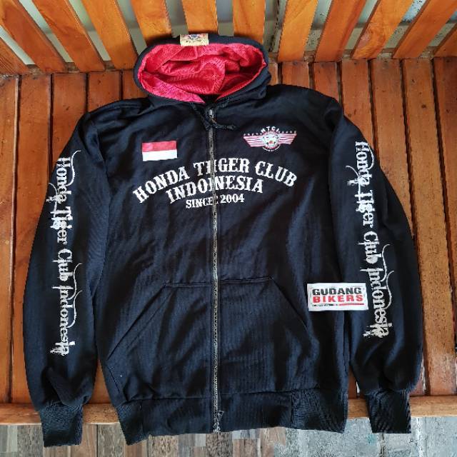 Jaket sweater hoodie honda tiger club indonesia motor bikers htci big family not tab html mbi