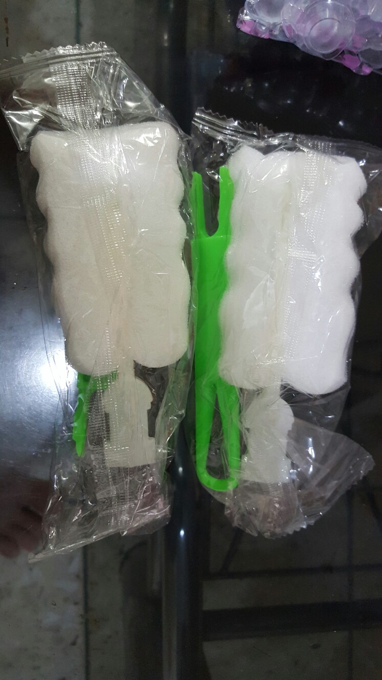 Nfs429 Spons Pembersih Botol Dan Gelas Dengan Gagang Panjang