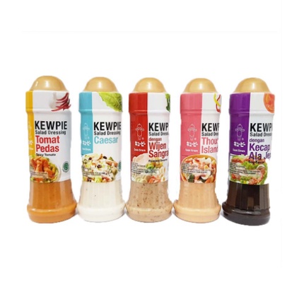Salad Dressing KEWPIE Saus Siram 200 ml Wijen Sangrai Caesar Thousand Island Soy Sauce Spicy Tomato