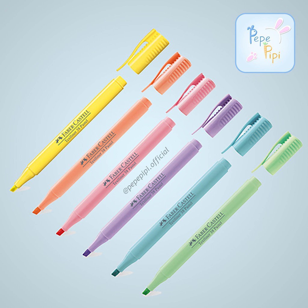 Highlighter Pen Faber Castell 38 Pastel Texliner bisa COD