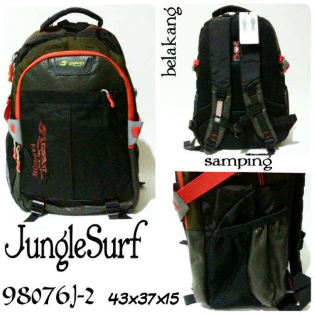 Tas ransel backapack jungle surf 98076J-2 tas punggung dewasa terbaru dan termurah