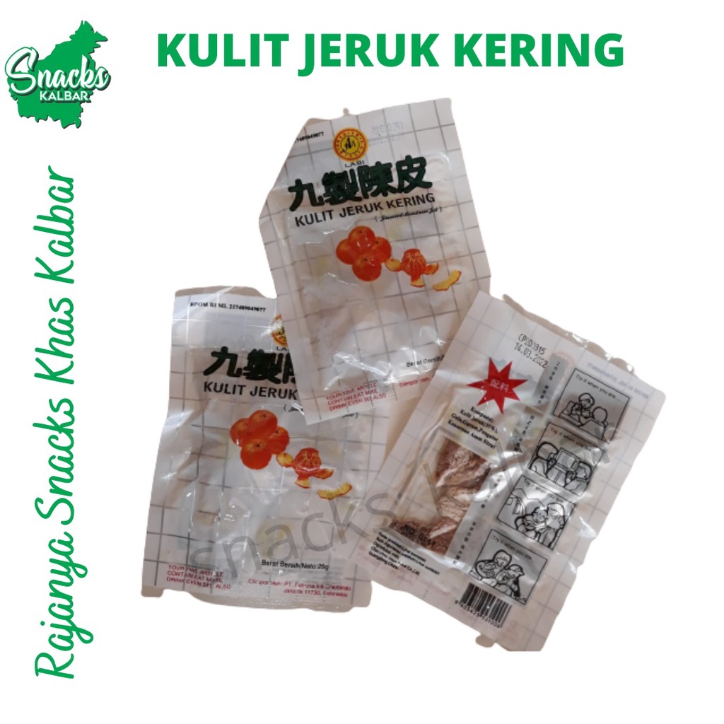 

Manisan Kulit Jeruk Mandarin Kering/ Preserved Mandarin Peel 25 gr