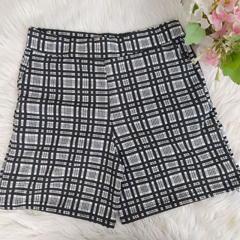 (UDHMA) CELANA PENDEK SANTAI MOTIF TARTAN/HOTPANTS DAILY MOTIF KOTAK-KOTAK