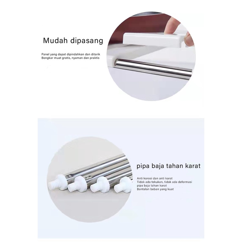 Rak Sepatu /Rak Panci Dapur Multifungsi/Lemari 2 Susun Kitchen Tempat Bumbu Panjangin/Flexible Rak Panci Bawah Wastafel/Rak  Serbaguna Bumbu/2 Tingkat Kitchen Rak/Dapur Tempat Bumbu Microwave Stainless / rak buku rak sepatu