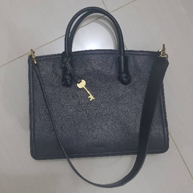 FOSSIL SKYLER SATCHEL BLACK