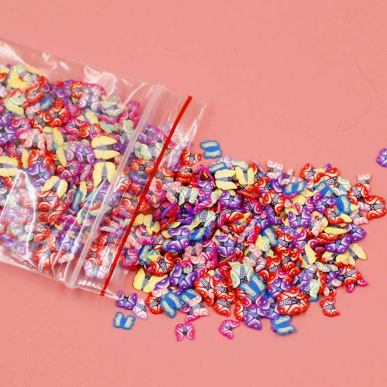 OLOEY Hiasan Kuku Nail Art Tips Filler Slime Fruit 1000pcs - WJ079A-C