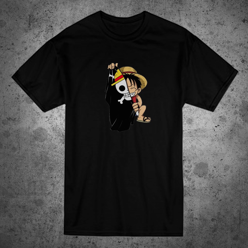 KAOS DISTRO pria ternaru&quot;ONE PIECE BENDERA&quot;