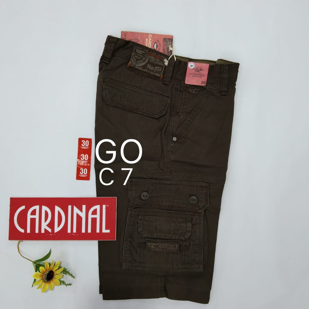 gos 30-KPL 1 CARDINAL KEMPOL CASUAL Celana Pendek Cowok Celana Kempol/Cargo Fashion Pria Bagus