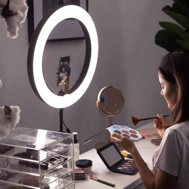 Medan Termurah Ringlight REMOTE Lampu Ring Light MUA LED 36cm 32cm 33cm 30cm 5600K Dimmable 30W 12&quot; 14&quot; 15&quot; 36 32