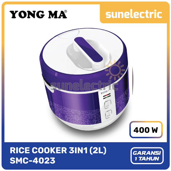 Yong Ma SMC-4023 Rice Cooker Magic Com 3in1 Stainless Steel - Violet / Ungu SMC 4023 V/ YMC 402