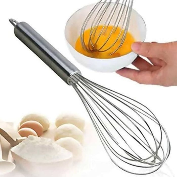 Mini Pengocok Telur STAINLESS Kocokan Adonan Kue Egg Hand Mixer beater Whisk