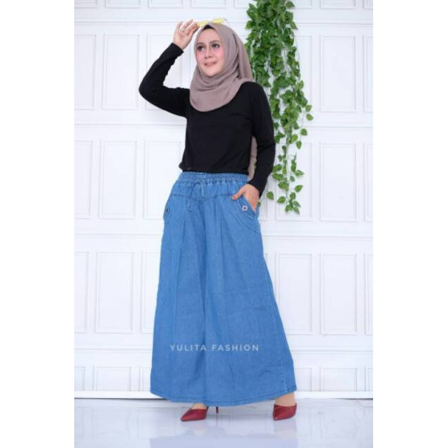 KULOT JEANS PANJANG JUMBO &amp; STANDART