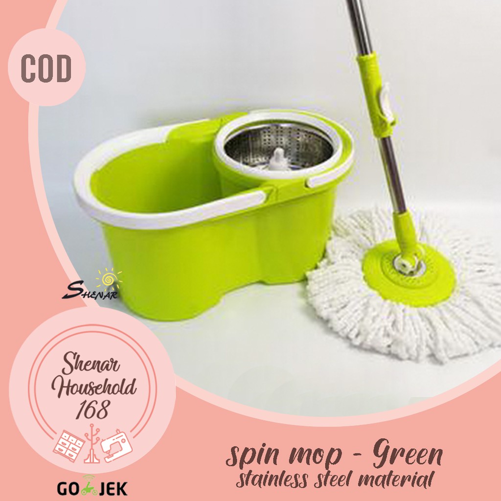 Spin Mop 360 Rotate SPIN MOP ALAT PEL PRAKTIS/ALAT PEL MURAH / ALAT PEL LANTAI ( SHENARHOUSEHOLD