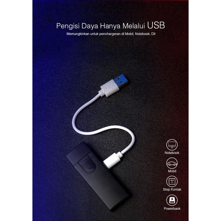 KOREK API ELECTRIC FINGGER PRINT ELECTRIC LIGHTER FINGGER PRINT RECHARGEABLE-6