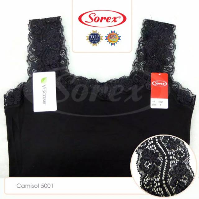 SOREX Camisol Tanktop Brokat Renda 5001 Lacey Camisol Collection