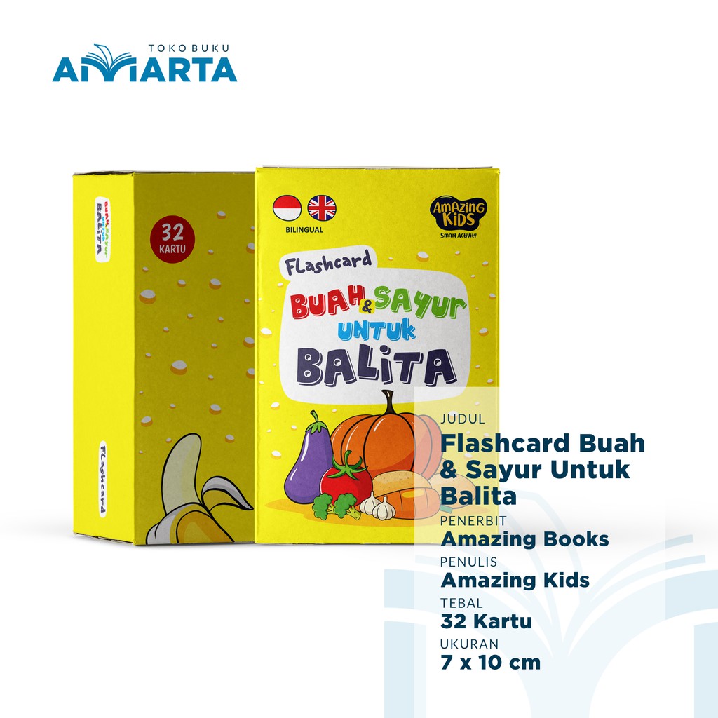Flashcard Buah dan Sayur Untuk Balita