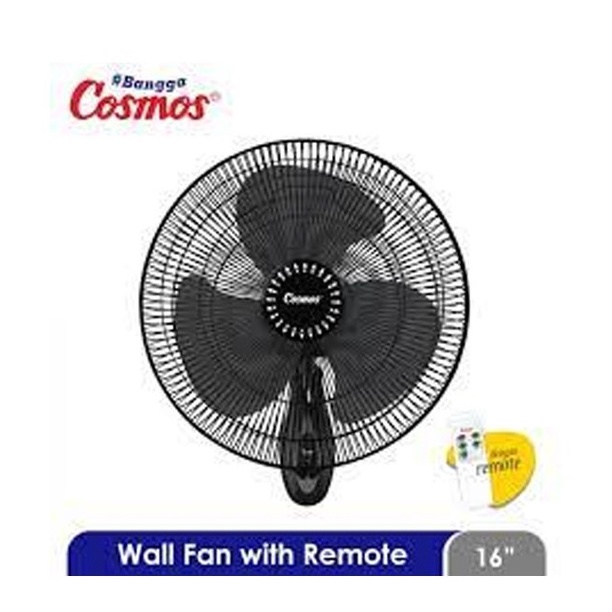 Cosmos Kipas Dinding Remote Wall Fan 16-WFGR 16WFGR 16 WFGR 16 Inch dengan Remote HITAM