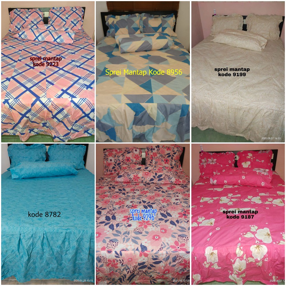 sprei rumbay ukuran 120x200 bahan perca katun eks MyLove