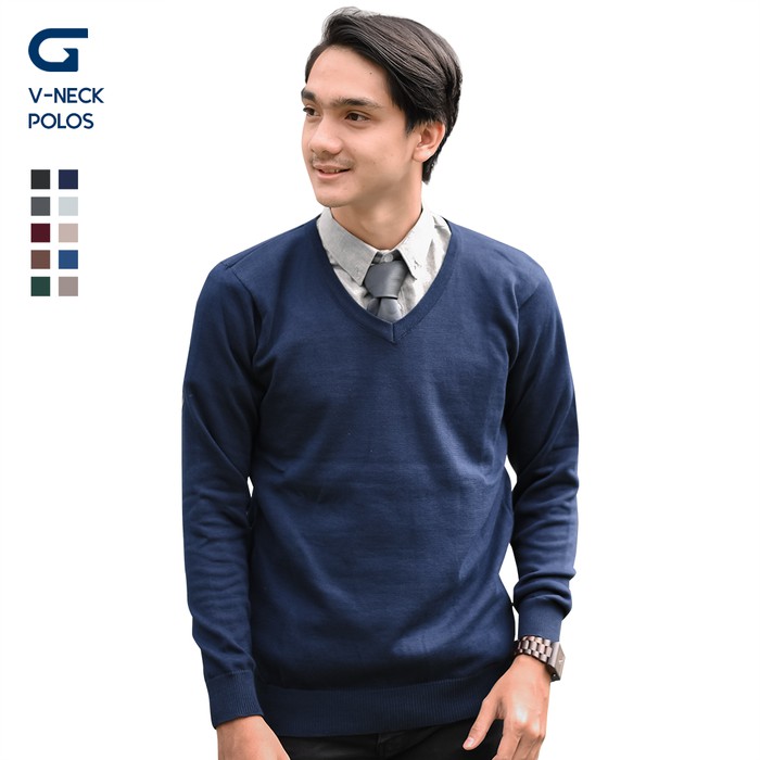 V NECK SWEATER RAJUT PRIA  SUPPLIER RAJUT