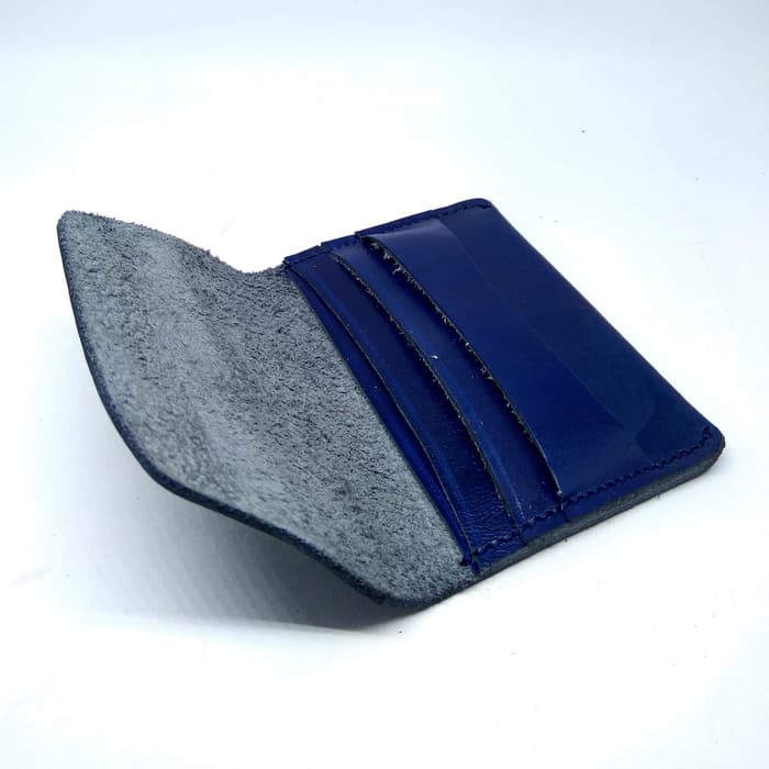 dompet kartu model selip slim wallet simpel minimalis biru PHWL298