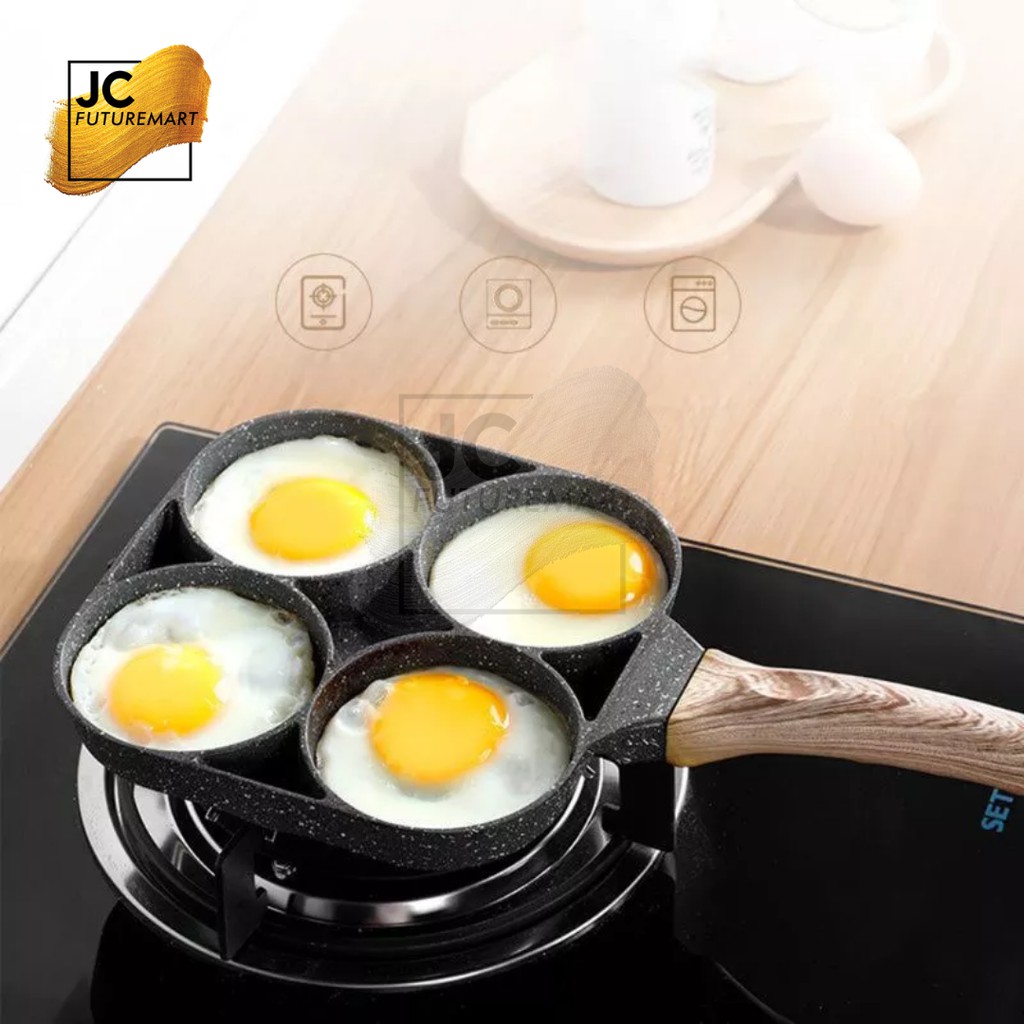 PANCI PENGGORENGAN TELUR - PANCAKE 4 LUBANG | NON STICK EGG FRYING PAN