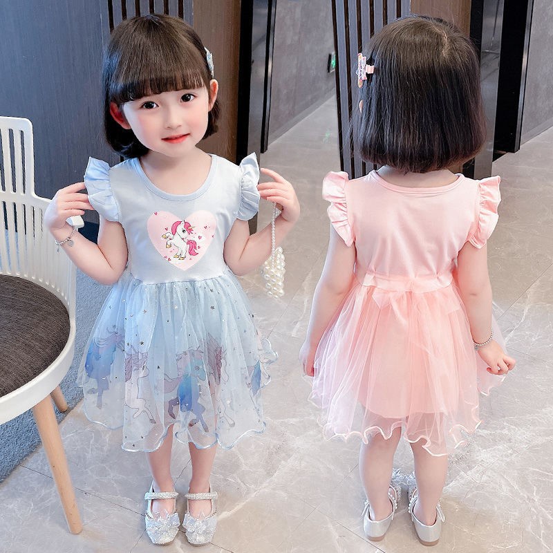 Gaun Dress Tutu Anak Perempuan 1 2 Tahun Bayi Perempuan 0 6 Bulan Unicorn Newborn Pesta Dress Korea - Dres Fashion baby korean Import premium Dress Anak Perempuan  Dress anak tutu mini gaun pesta anak bayi perempuan import GAUN BAYI PESTA-2