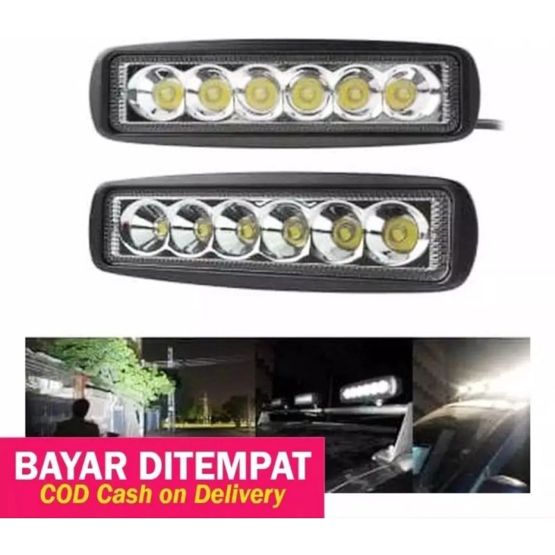 lampu tembak sorot LED 6 titik mata CWL Cree Offroad LAMPU TOURING