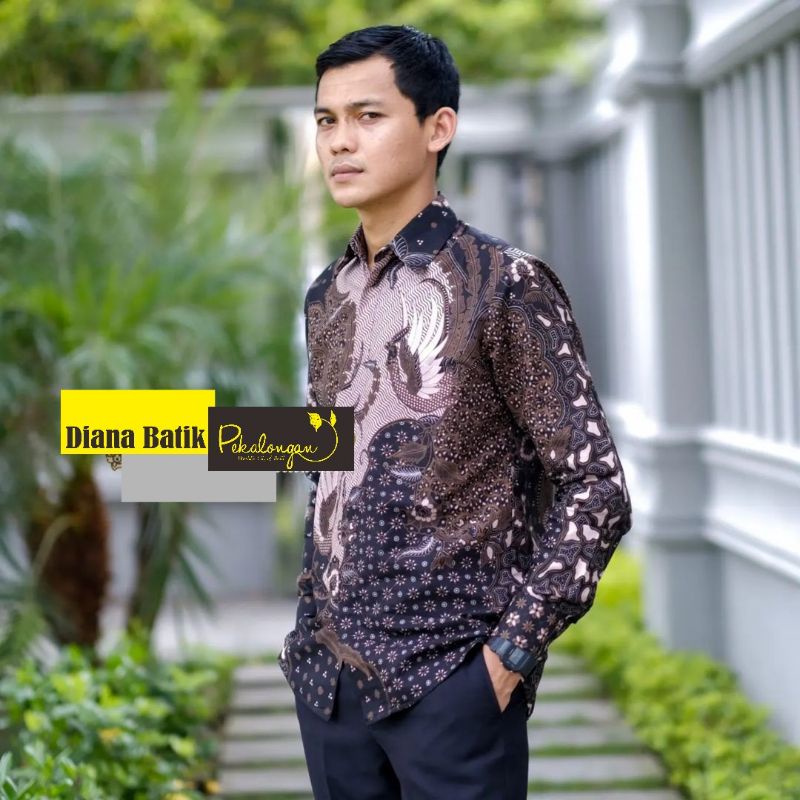 TERBARU Kemeja Batik Pria Lengan Panjang Bahan Katun Premium M L XL XXL