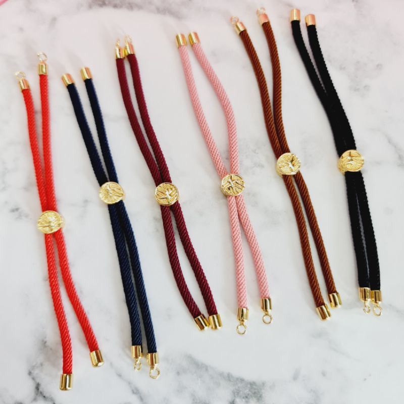 Gelang tali serut pandora anak untuk charm liontin emas