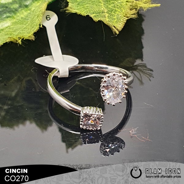 Cincin Mata Silang Kotak Oval C0270 CCS