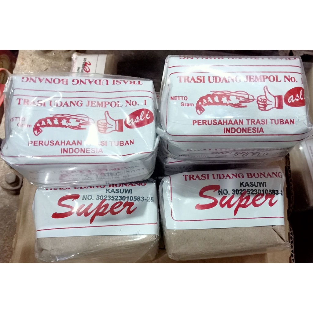 

Trasi terasi udang bonang super jempol no1 istimewa & enak 120gr