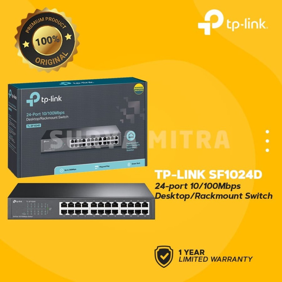 Switch TP-Link 24 Port TL-SF1024D 10/100Mbps Rackmount