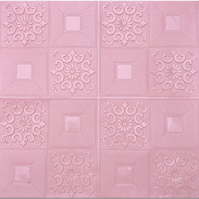 Brickfoam batik 3d 70x70cm Tebal 3mm-Batik pink polos