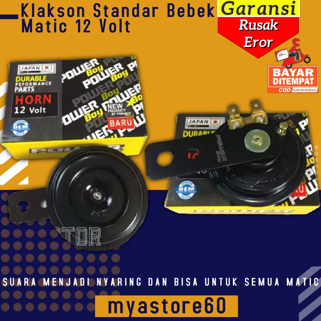 Klakson Kelakson Horn Nyaring Suara Keras Aksesoris Sparepart Standar Motor Bebek Matic 12volt Volt