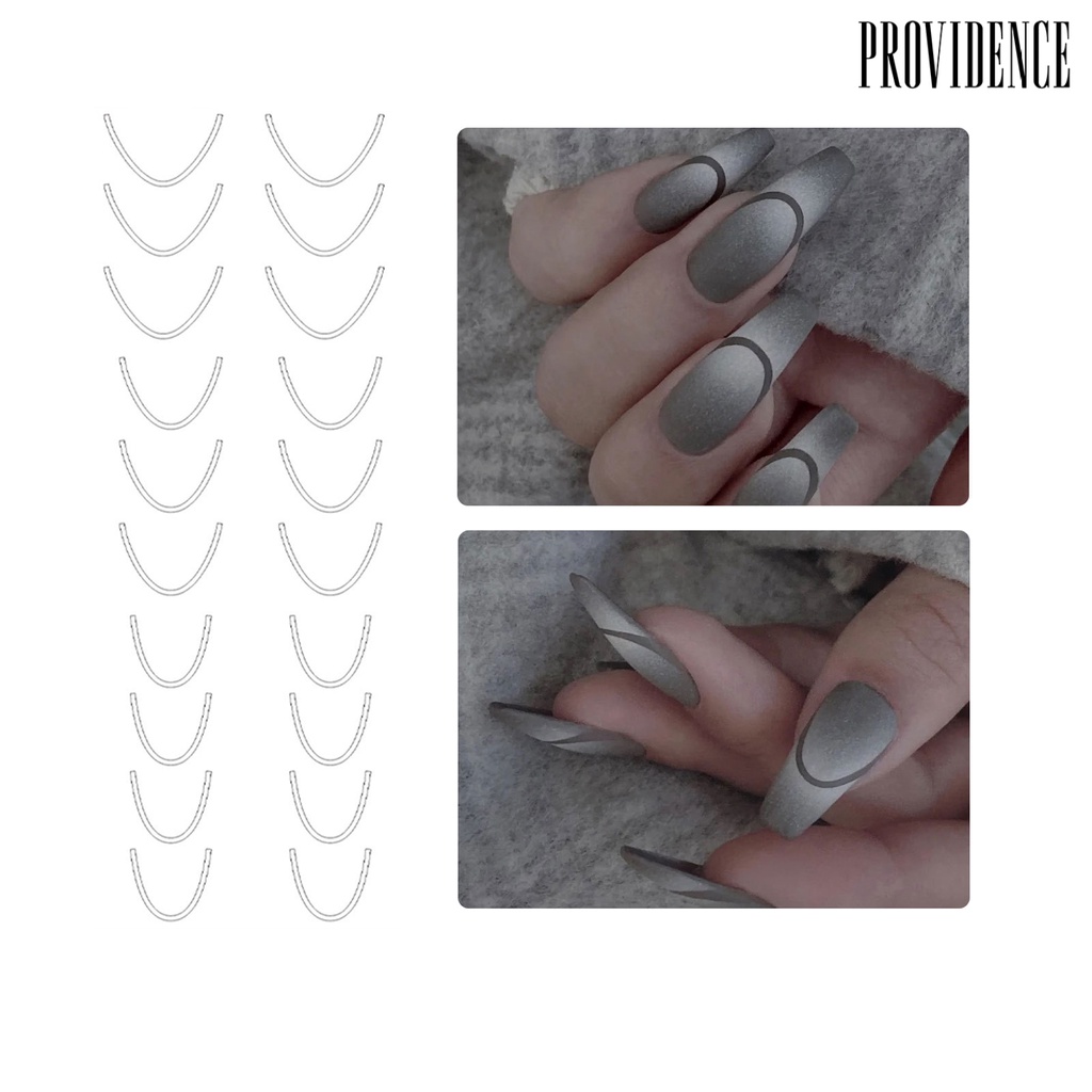 Providence Stiker Stensil Stempel Kuku Motif Hati / Bintang Untuk Nail Art DIY