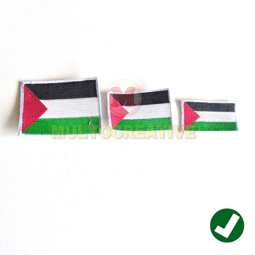 Bordir Komputer Bendera Palestina - Bordir Logo Desain