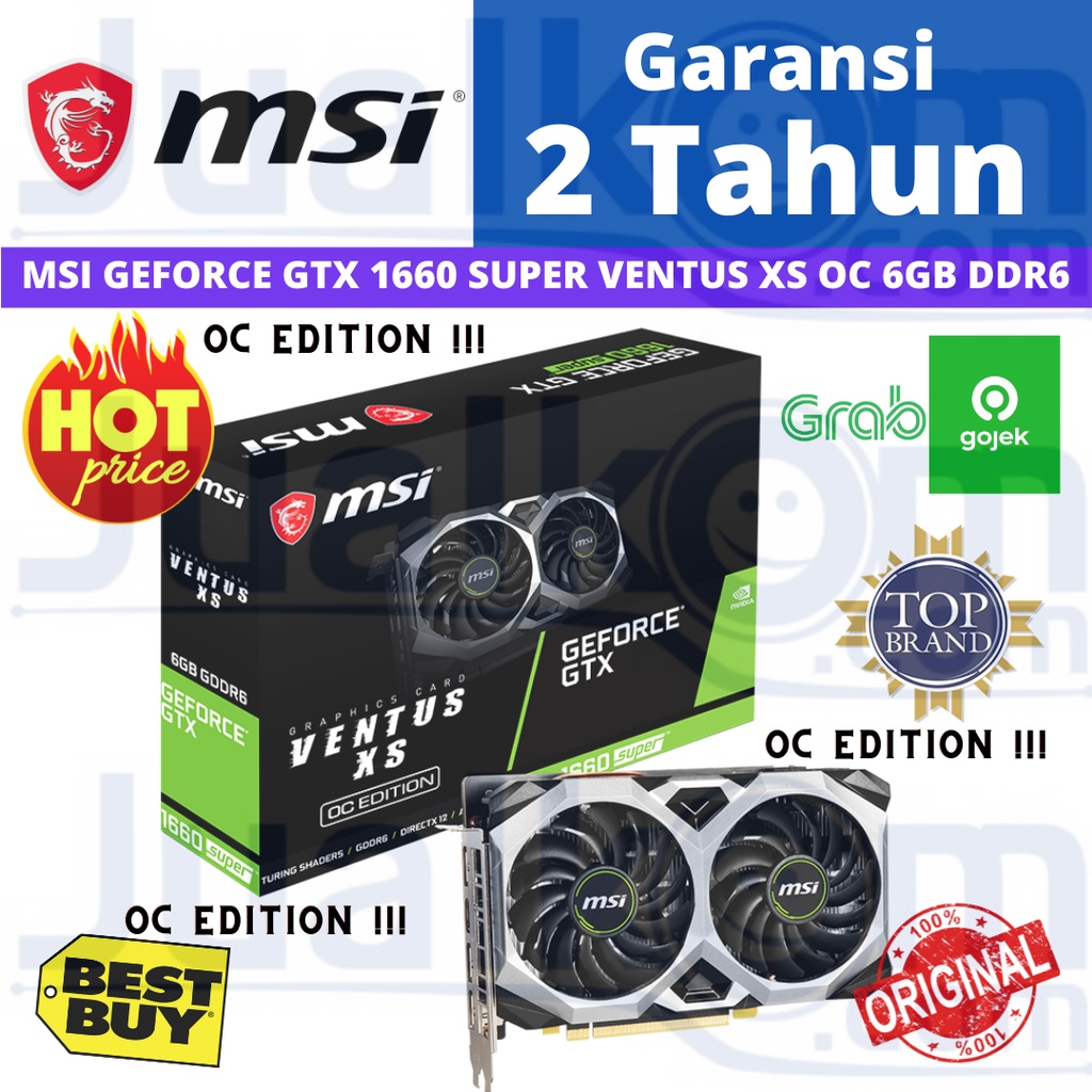 VGA MSI GEFORCE GTX 1660 SUPER VENTUS XS OC 6GB DDR6 192 BIT