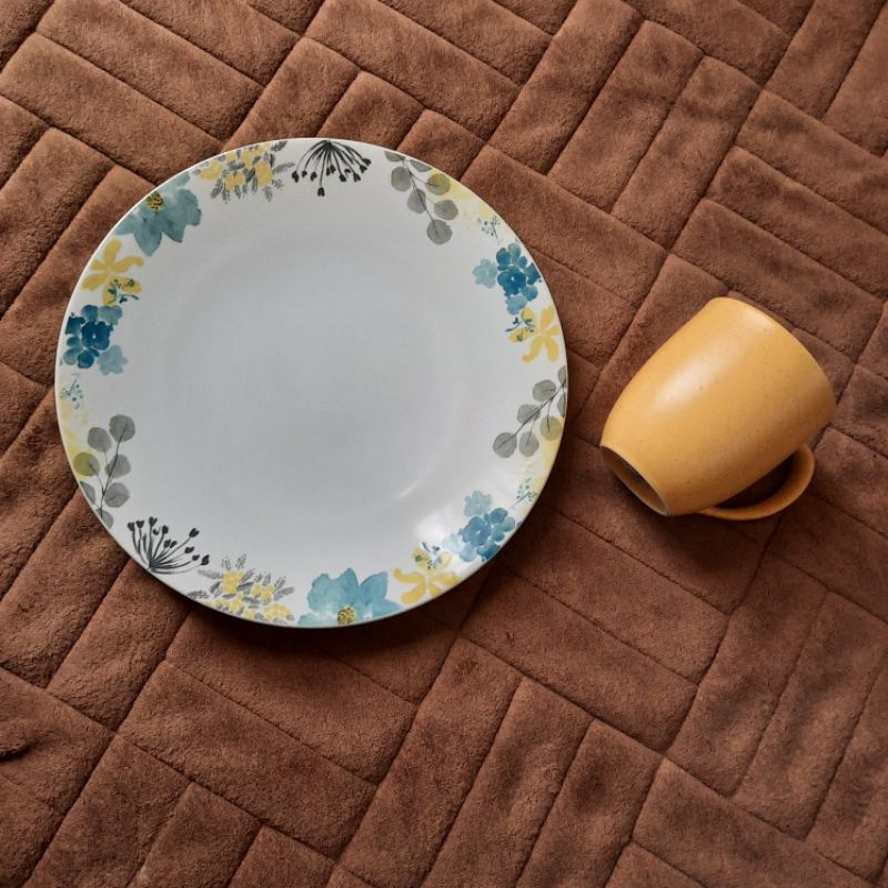 Set makan personal (Piring dan gelas) / Dinner Plate M&S / Gelas Cangkir Noritake