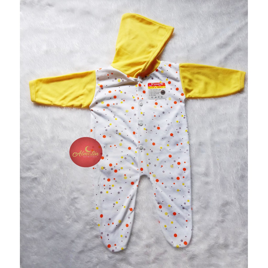 Jumper Panjang Tutup Kaki Bertopi Dapat 3 stel / Jumper Panjang Sleepsuit Jumper Bayi Harga 3 STEL