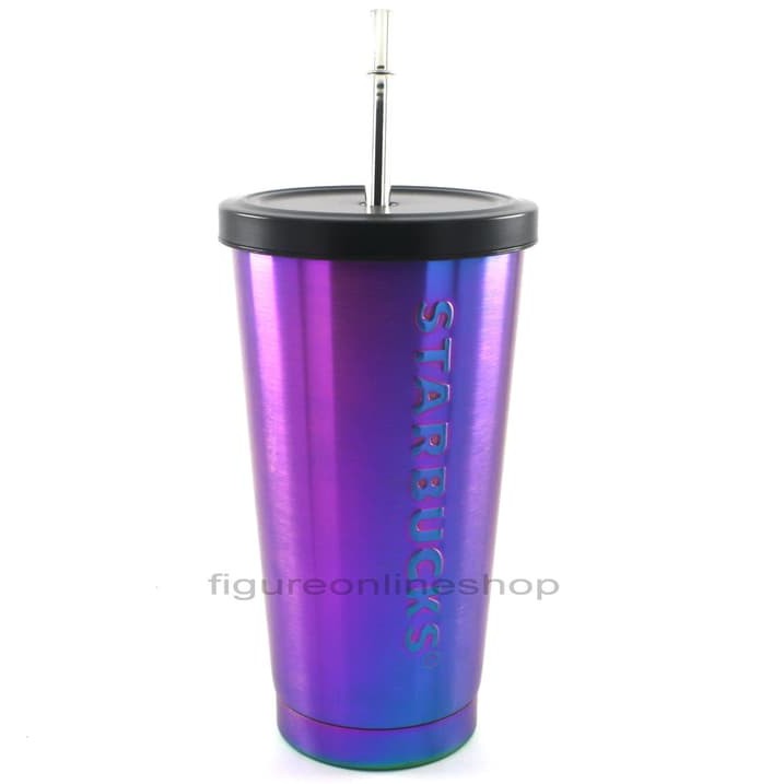 Tumbler / Mug + Sedotan Stainless Starbucks 500Ml Rainbow