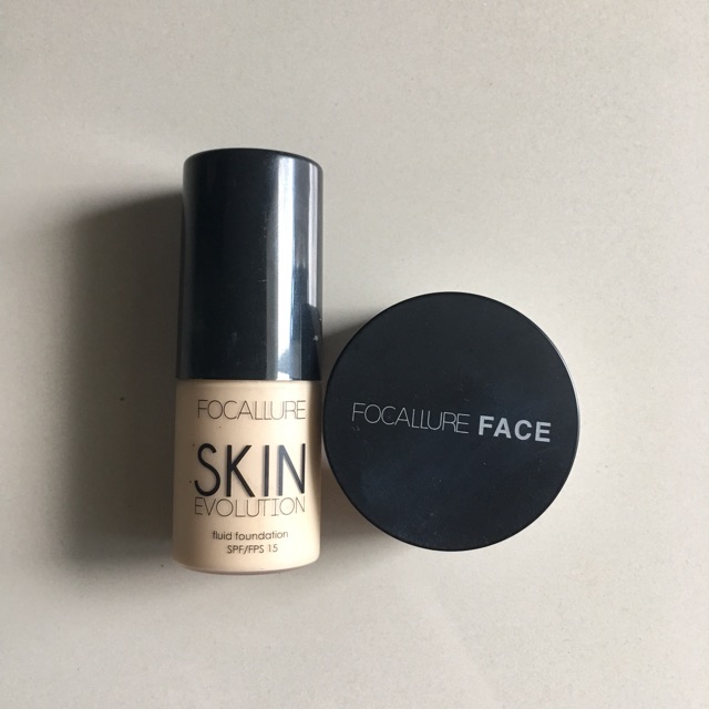 Preloved Focallure Foundie dan Loose Powder [ Jual Murah ] Sepaket mura meriah makeup focallure