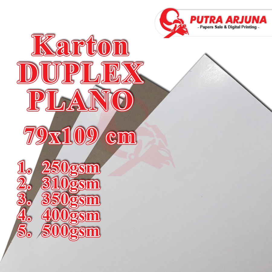 

KARTON DUPLEX / BOX KEMASAN 79x109cm PLANO