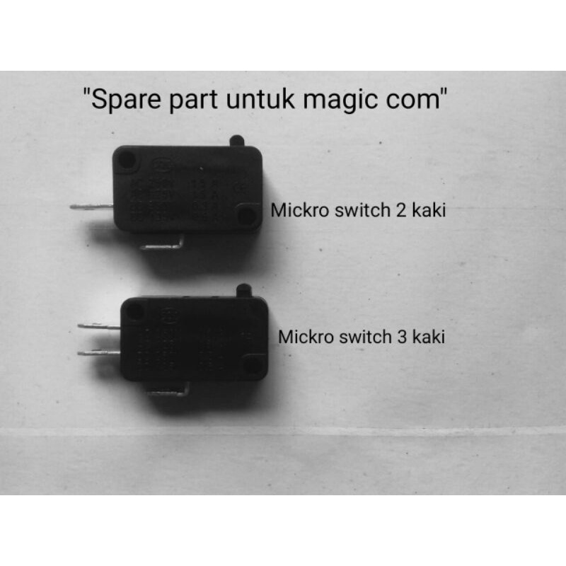 2 Pcs Otomatis Otomatic Automatic Mikro Mickro Micro Switch Swit 2  3 Kaki Spare Part Suku Cadang Ak