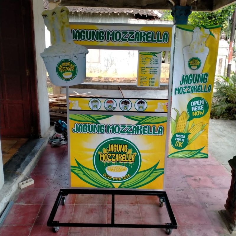 (terbaru termurah roda dorong) booth Gerobak Lipat portabel
