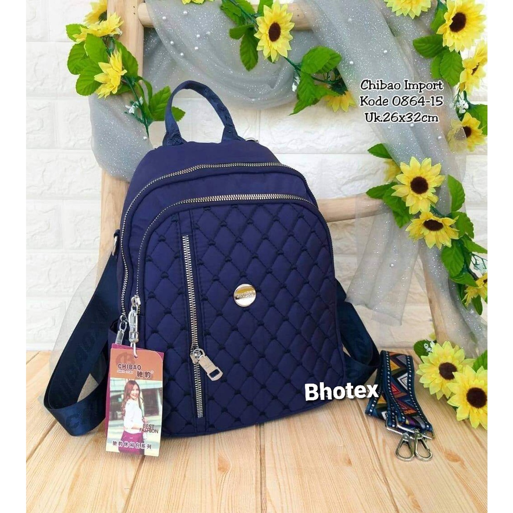 Tas Ransel Chibao 0864-15 Bahan Parasut. Tas Wanita Tas Chibao ORI Tas Ransel Chibao Import BEST SELLER BISA BAYAR DITEMPAT.!!!!