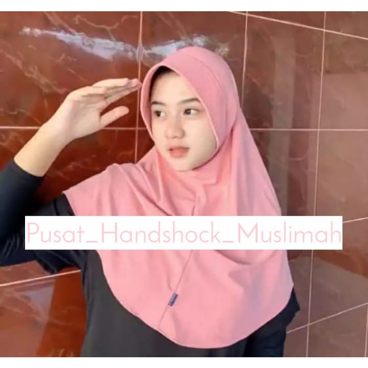 kerudung Bergo oval jersey/kerudung instan/jilbab sekolah/jilbab trend/kerudung langsung instan,HAMIDAH