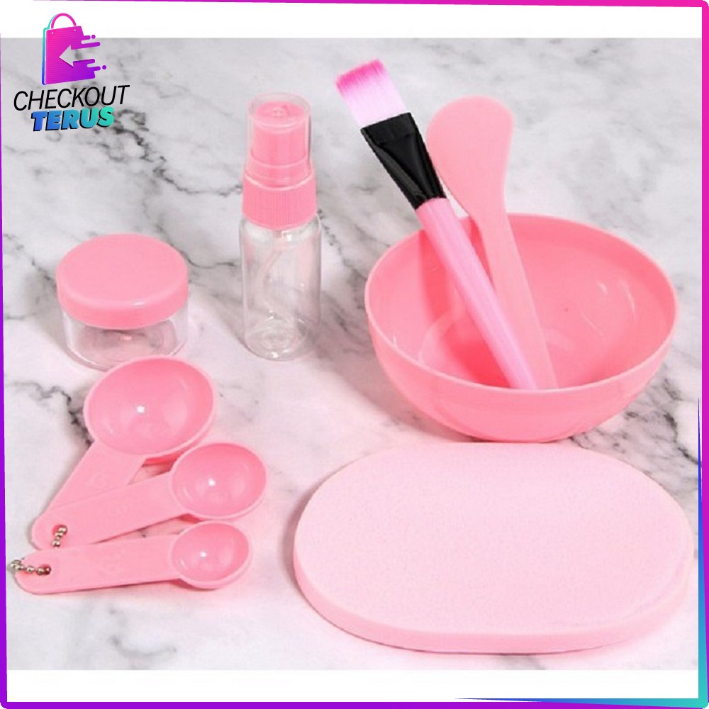 CT K61 Mangkok Masker Set 9 in 1 Kuas Alat Make Up dan Alat Masker Wajah Mangkuk Untuk Masker Perawatan Wajah Mask Tools Set