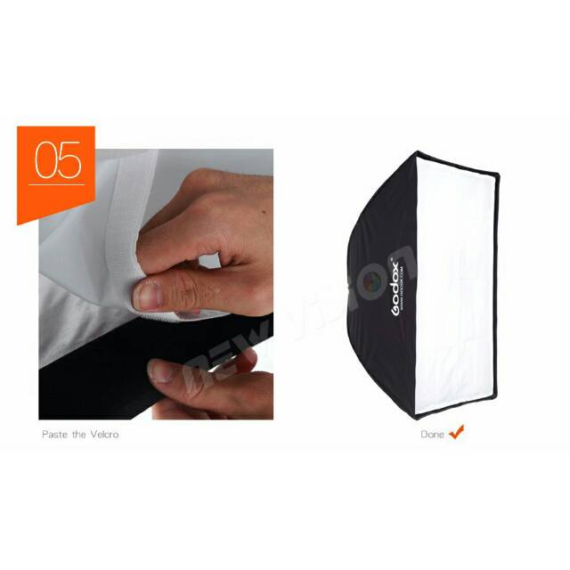 Godox Payung Softbox Reflektor 60x90cm untuk Flash Speedlights - Black